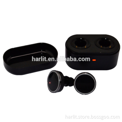 Mini Wireless In-ear Headphones Headset With Mic And Power Bank Charge Case Black